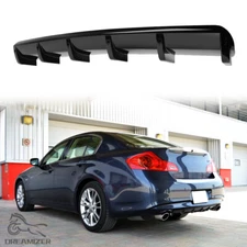 Rear Diffuser 6-Fins Bumper Lip Splitter Spoiler Body Kit For Infiniti G35 G37
