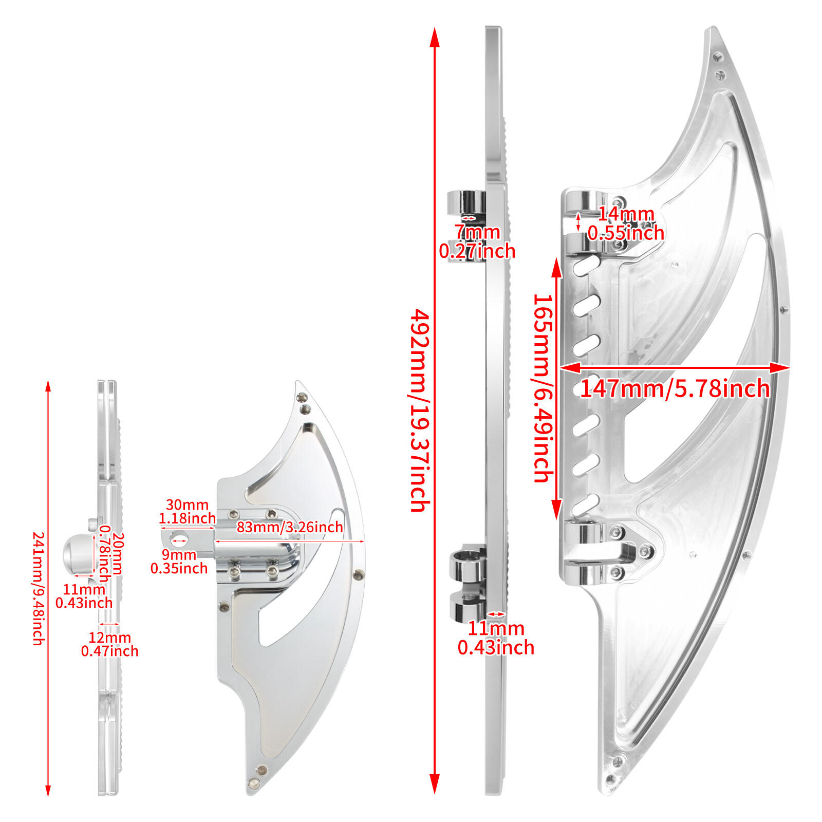 Chrome Driver Passenger Floorboards Foot Pegs For Harley Touring Road King Glide