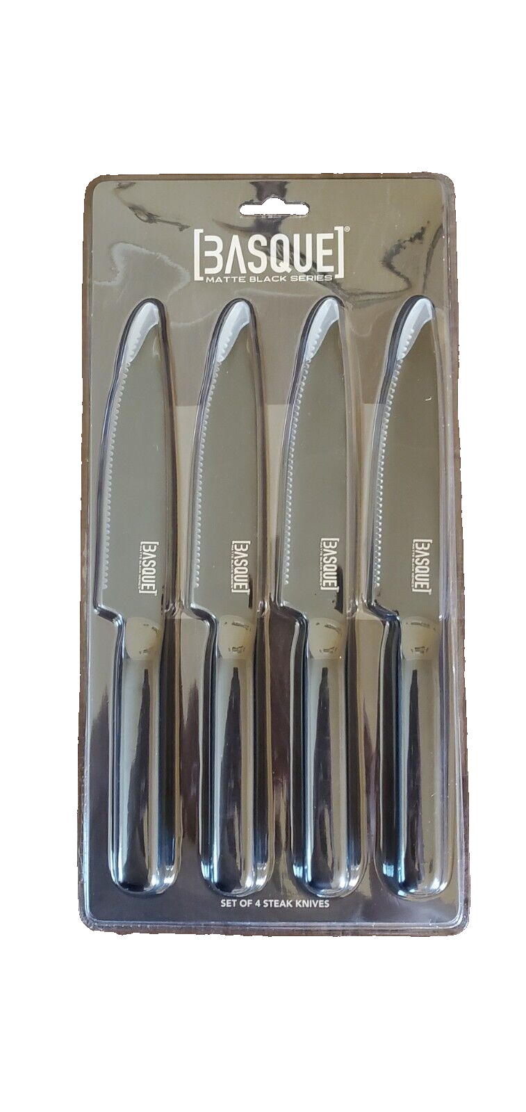Basque Matte Black Series Steak Knives. Set Of 4. New In Package. eBay