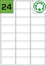 24 White Biodegradable Printer Labels - Eco Friendly Compostable Stickers