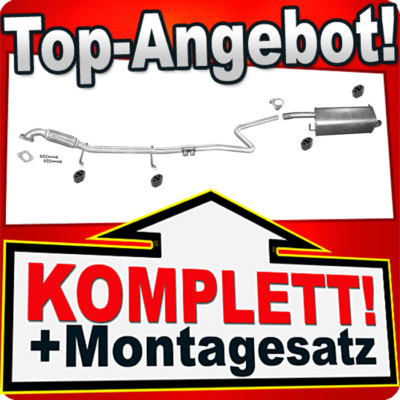 Auspuff für FORD FIESTA V 1.3 8V - 69PS & Ford Fusion 1.3 - 60PS Auspuffanlage