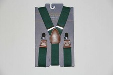 New Club Room Men's One Size Solid Hunter Green Suspenders