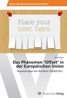 "Das PhäNomen \"Offset\" In Der EuropäIschen Union JöRg Krause"