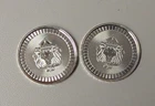 2X Scottsdale Mint 1/2 Oz Coin .999 Fine Silver Lion Head Omnia - Lot of 2 -A363