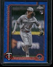 2025 Topps Chrome Ryan Fitzgerald Blue Wave Refractor /150 RC Minnesota Twins