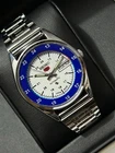 vintage Refurbished seiko 5 automatic White dial stainless steel men's watch