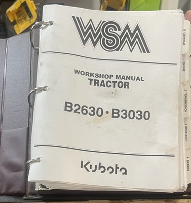Kubota Tractor B2630 B3030 Tractor Factory Genuine Workshop Repair Manual