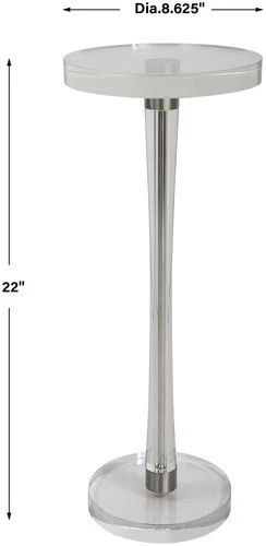 Uttermost 25279 Pria 9" Diameter Crystal and Iron Accent Table - Crystal - Picture 5 of 5