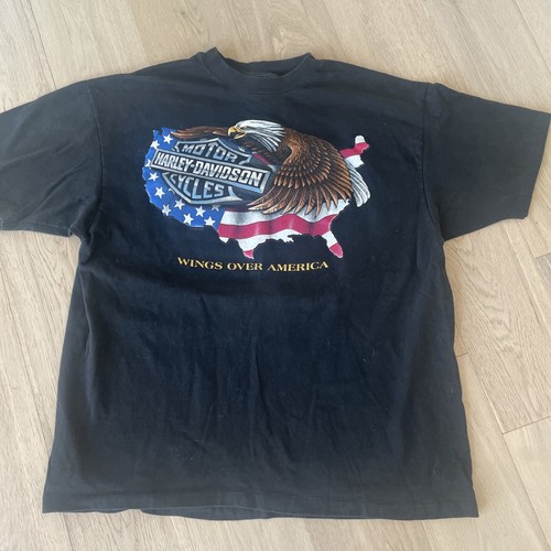 Vintage Harley Davidson Wings Over America 1990’s XL Single Stitch T-Shirt IA