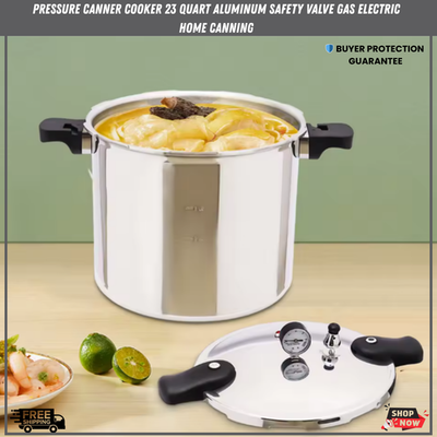#ad Pressure Canner Cooker 23 Quart Extra Large Aluminum Home Canning Mason Jar New $174.99