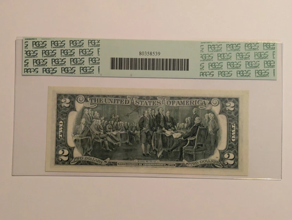 1976 $2 Two Dollar Bill ~ PCGS CURRENCY 55 PPQ ~ CHOICE ABOUT NEW ~ Fr.1935-G - Image 4 of 4
