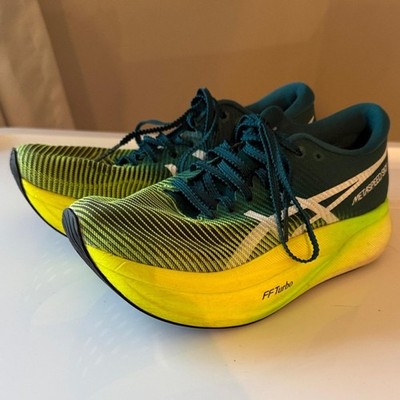 Asics Metaspeed Sky size 3.5 in Teal and Neon Yellow size 3.5