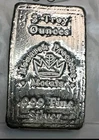 Monarch Precious Metals 3 Troy Oz Poured Silver Bar 999 Fine Silver!