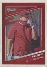 2021 Panini Donruss Variation Holo Red Mike Trout (Standing by Batting Cage) gd1