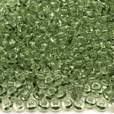 10/0 01163 Preciosa Tschechische kleine Glasperlen Rocailles 2,3 mm. Grüner...