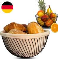 2 In 1 Obstkorb Brotkorb Metall - Mit Einlage Aus 100% Baumwolle FüR BröTchen &