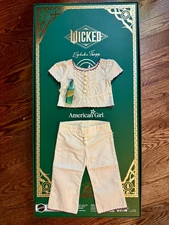 NEW American Girl Wicked Elphaba Pajamas Top and Pants + Green Potion Bottle