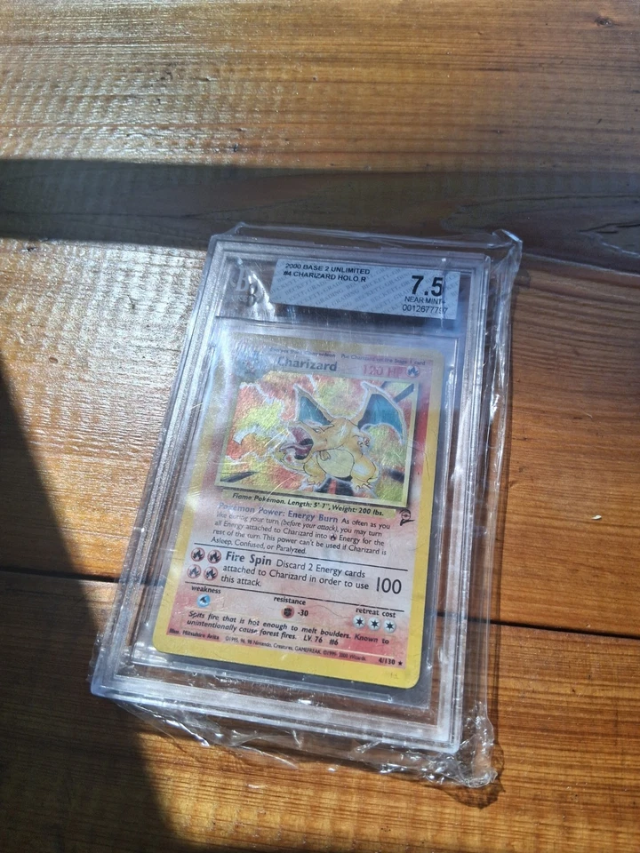 7.5 Charizard base set 2 ,BGS,PSA, Graded,Pokemon Beckett - Image 3 of 4