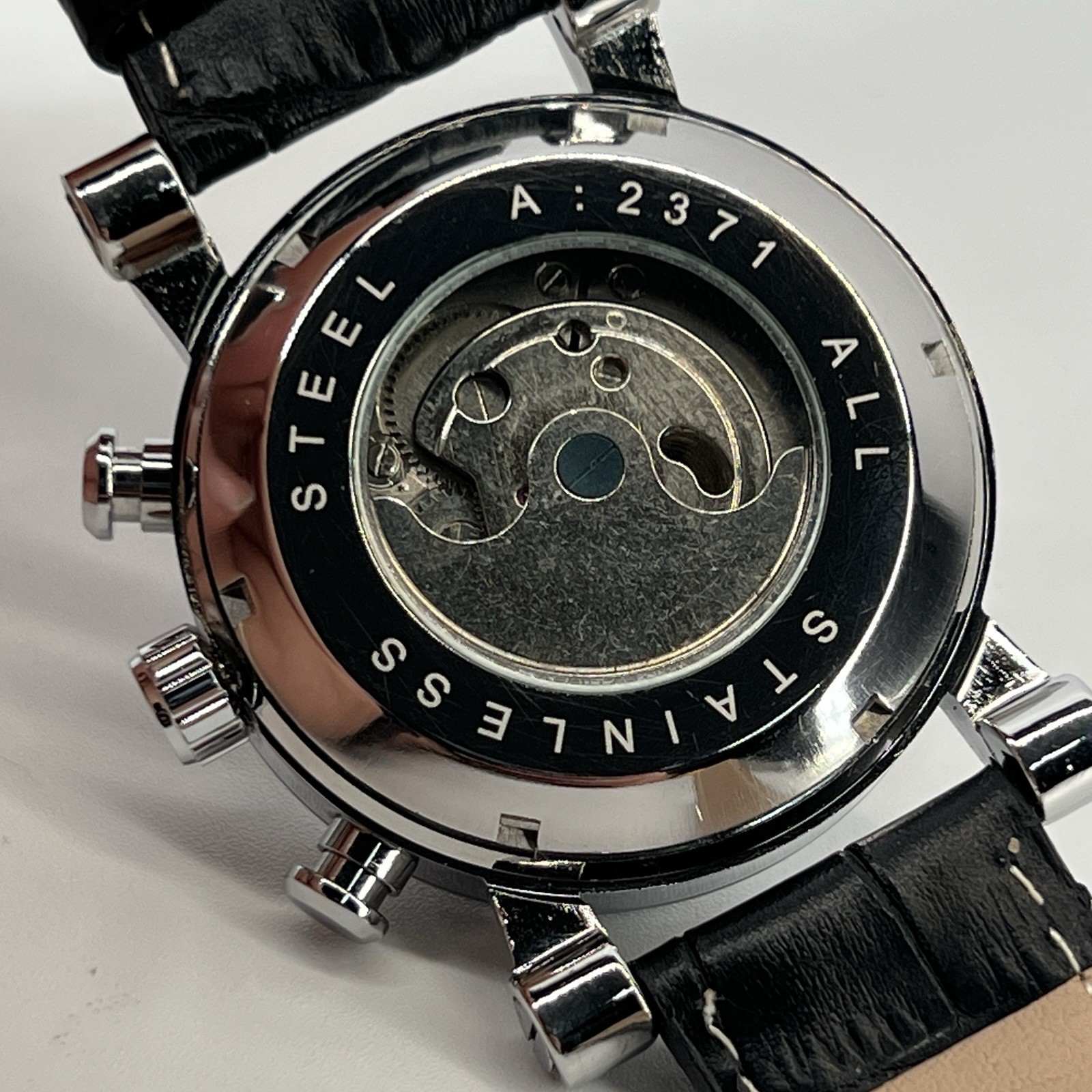 Forsining Automatic Skeleton Watch Black Dial Lea… - image 6