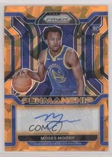 2021-22 Panini Prizm Rookie Penmanship Orange Ice Moses Moody #RP-MMO Auto 0dq7