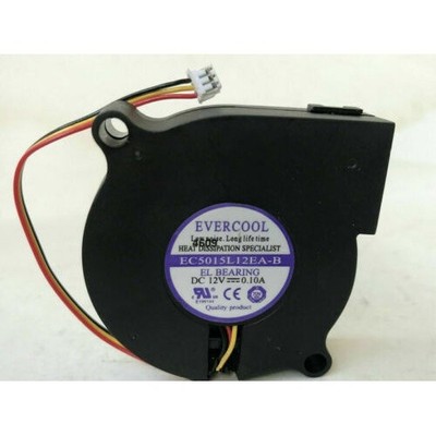 EVERCOOL EC5015L12EA-B 12V 0.10A 5CM Blower Mute Humidifier Cooling Fan 3-pin #m