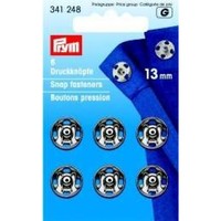 AnnäH-DruckknöPfe Messing Silberfarbig Zum Silber AufnäHen Schwarz Prym 341248