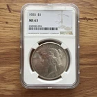 1925 P MS 63 Liberty Peace Silver Dollar NGC Certified Graded Authentic 🔥🔥