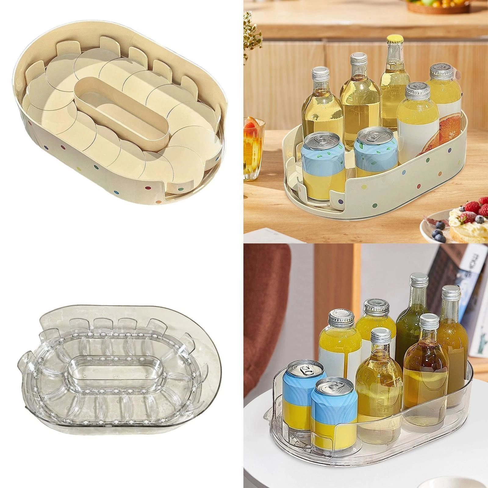 Lazy Susan Organizer Turntable Rotating Storage Tray Home Decor Rotating