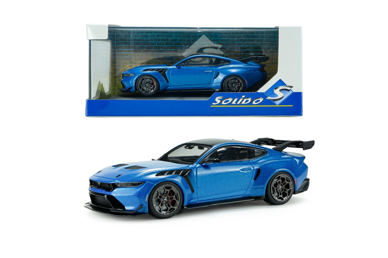Solido 1/43 Ford Mustang GTD Indulgent Blue Diecast Car - New
