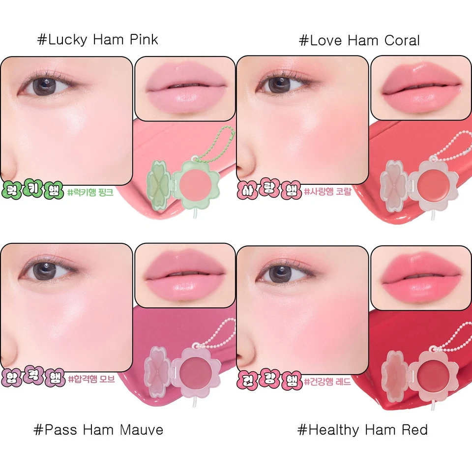 ETUDE x Posy Love Lucky Lip Ham Cheek 1.5g 4colors K-Beauty - Image 2 of 4