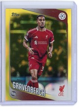 Ryan Gravenberch 2025-26 Topps UEFA Club Competitions Yellow FlowFractor #193
