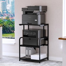 Printer Stand with Storage Shelf,3 Tier Printer Cart with Wheels,Mobile Print...