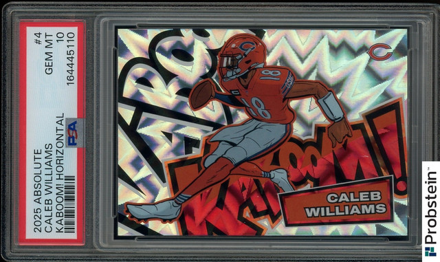 2025 Panini Absolute KABOOM! #4 Caleb Williams Chicago Bears SSP CASE HIT PSA 10