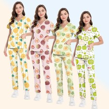 Professional V-Neck Scrub Set for Women: Stylish Hospital Wear Top  Pants 