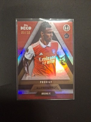 2022-23 Topps Deco UCL - Prodigy Marquinhos Red /10 (RC) Arsenal London