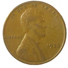 WORLD COIN SALE-1933  UNITED STATES  ONE CENT WHEATBACK COPPER  COIN-KM# A132