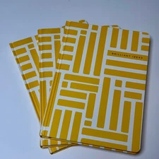Threshold Geometric Journal Set (3) Yellow White Modern Minimalist