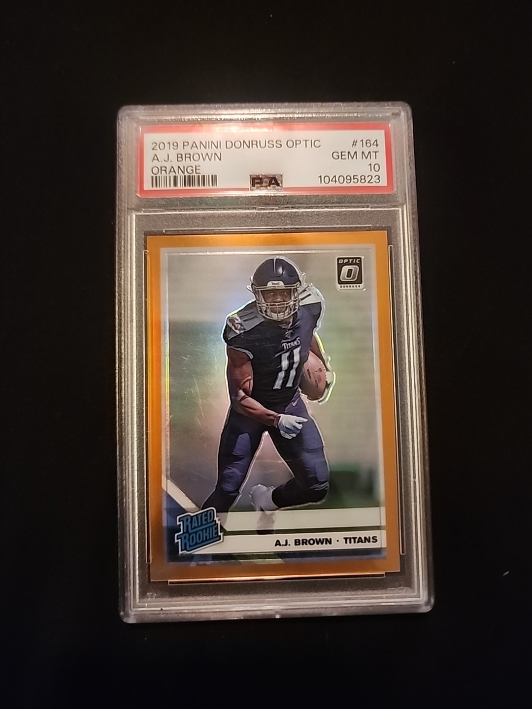 2019 Panini Donruss Optic - Rated Rookie A.J. Brown #164 Orange Prizm /199 (RC)