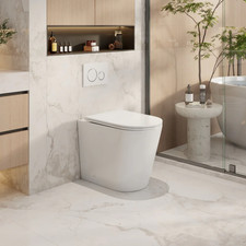 Zara 99 Wall Faced Pan with R&T Inwall Cistern - Rimless