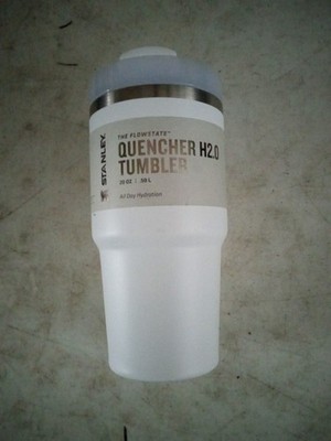 Stanley Quencher H2.0 Flowstate 20 oz White Insulated Tumbler With Straw & Lid