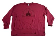 Disney Parks Walt Disney World Maroon Castle Crew Neck Sweatshirt Adult X-Large