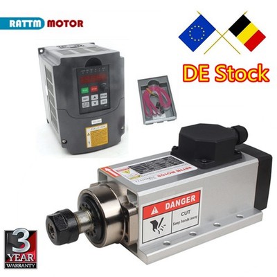 2.2KW CNC Luftgekühlte Frässpindel Square Air Spindle Motor ER20+HY VFD inverter