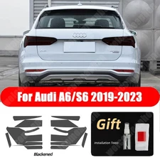 Pre-cut Taillight Smoke Paint Protection Tint Wrap Film For Audi A6 S6 2019-2023