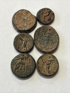 Colección de monedas del Imperio Griego Antiguo Detector de Metales Hallazgos Lote 2