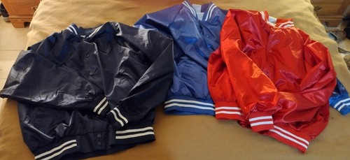 3 NEW AUGUSTA SPORTSWEAR ADULT LARGE SATIN SNAP BASEBALL JACKETS - Afbeelding 1 van 7