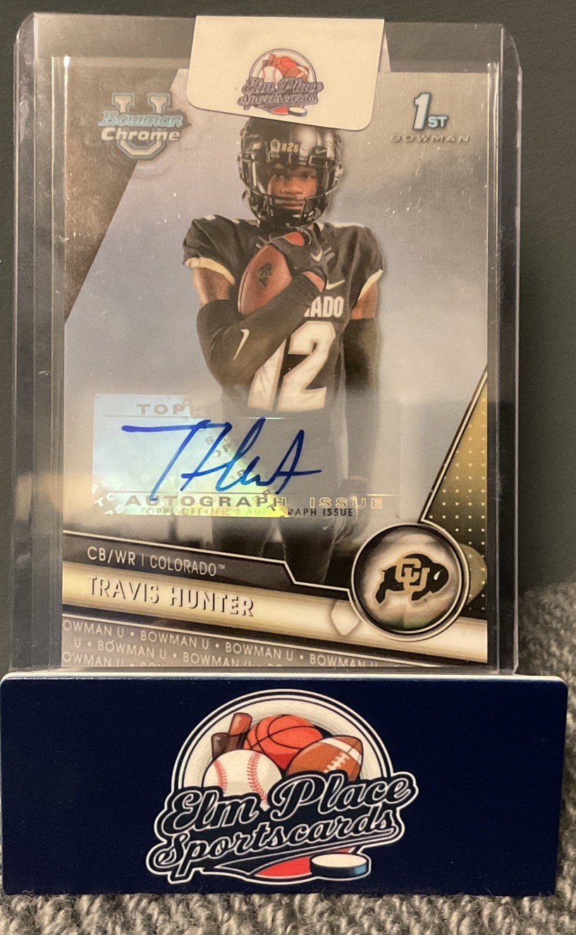 Travis Hunter Bowman U 1st Chrome 2023 AUTOGRAPH SP GEM MT CONDITION INVEST!