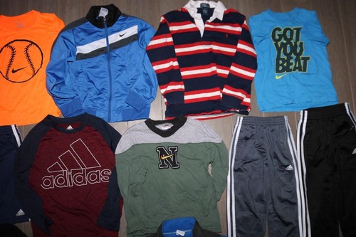 HUGE LOT 60 ADIDAS NIKE YOUTH BOYS SHIRTS PANTS SHORTS UNDER ARMOUR PUMA SIZE 7 - Picture 8 of 16