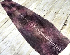 Big Multicolor Python Suede Nubuck Genuine Leather real hide snake skin 254