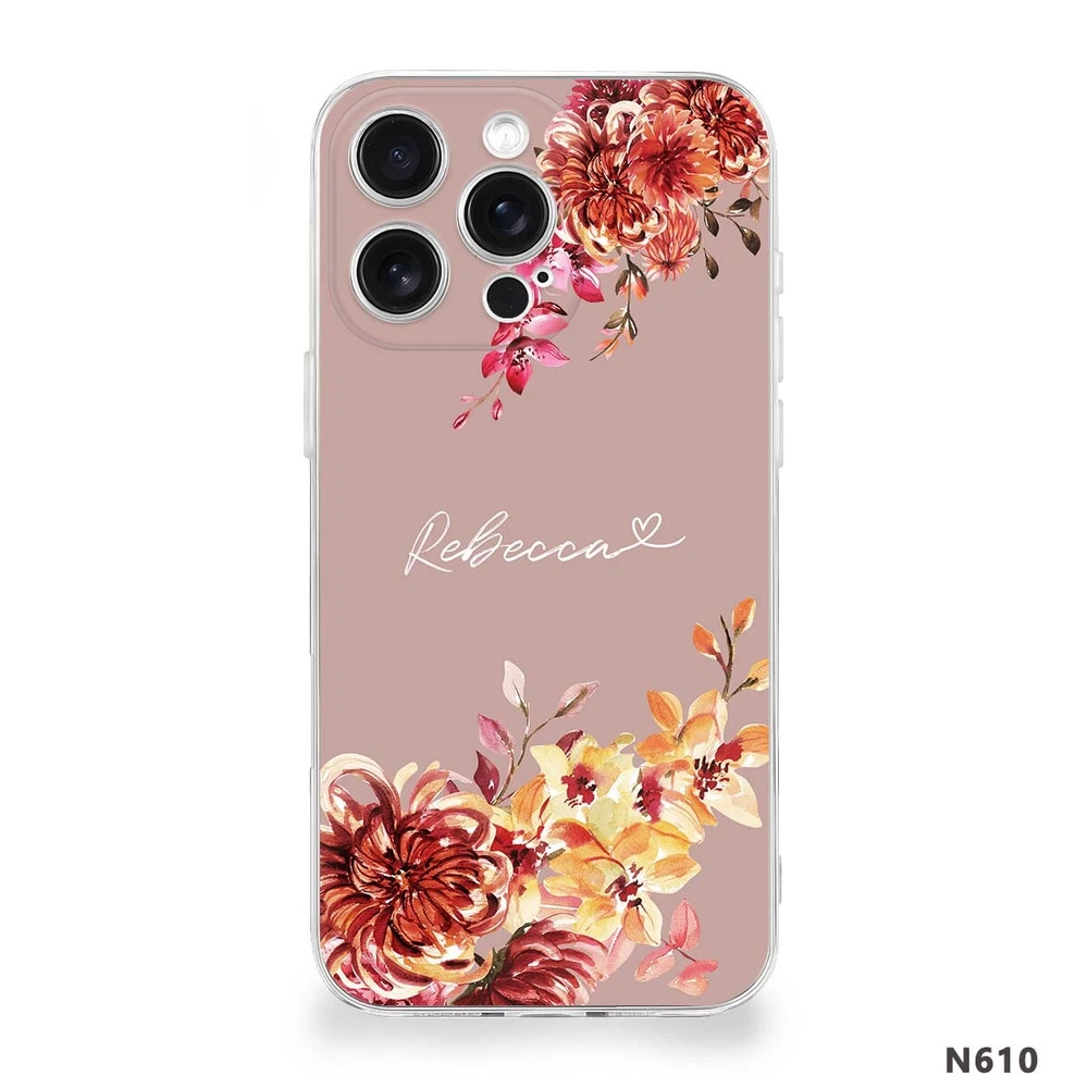 Floral TPU Phone Case for iPhone 15 16 Plus 14 13 12 11 XS Pro Max