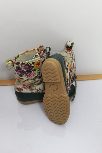 Botas de Invierno Verde y Floral Bota de Pato con Cordones Juvenil Talla 1 - Imagen 4 de 4